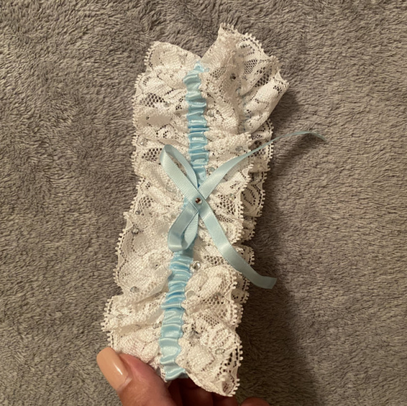 Lacey gather with silk and crystals